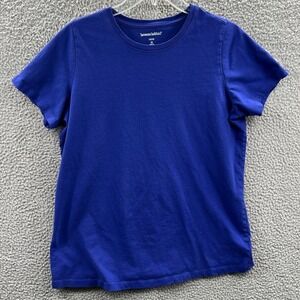 Womens Minimalist Cotton Tee Shirt 14/16 Capsule Essential Everyday Relaxed Soft